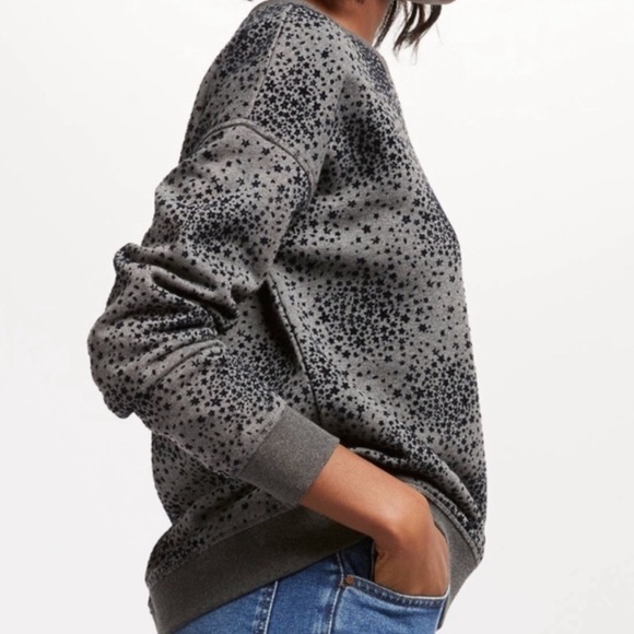 Boden Star Velvet Gray Sweatshirt Arabella Crew Neck, Size Small, EUC - Picture 11 of 16